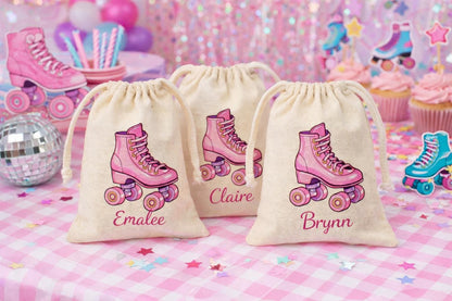 Personalized Roller Skating Party Favor Bags