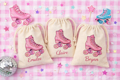 Personalized Roller Skating Party Favor Bags