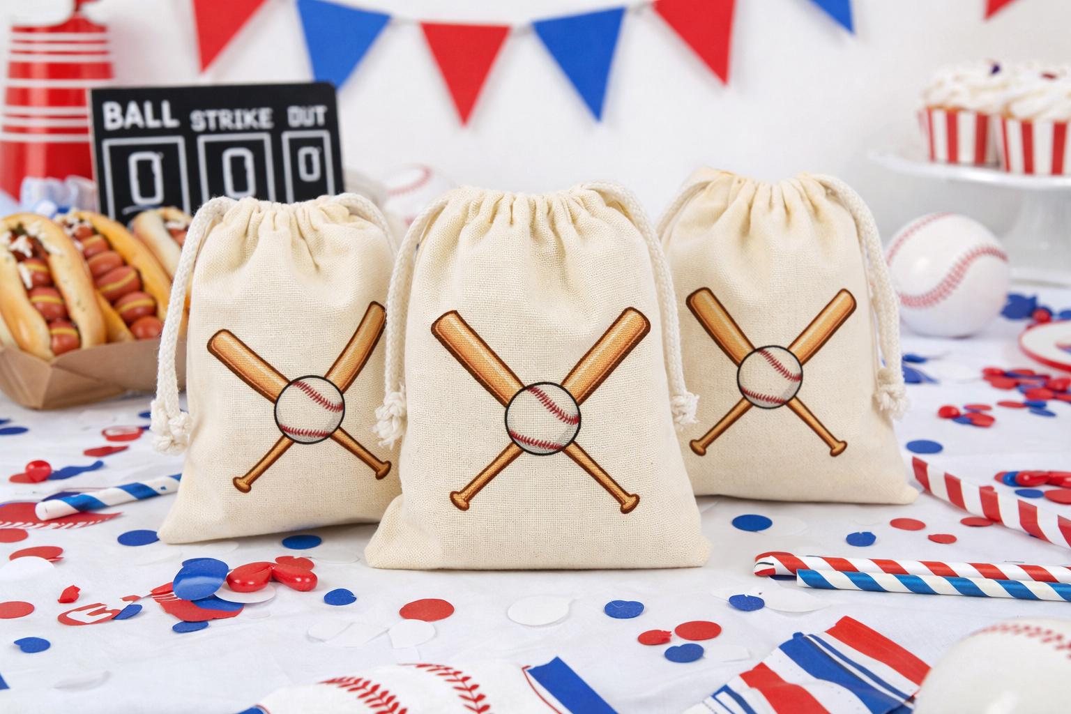Baseball Party Favor Bags