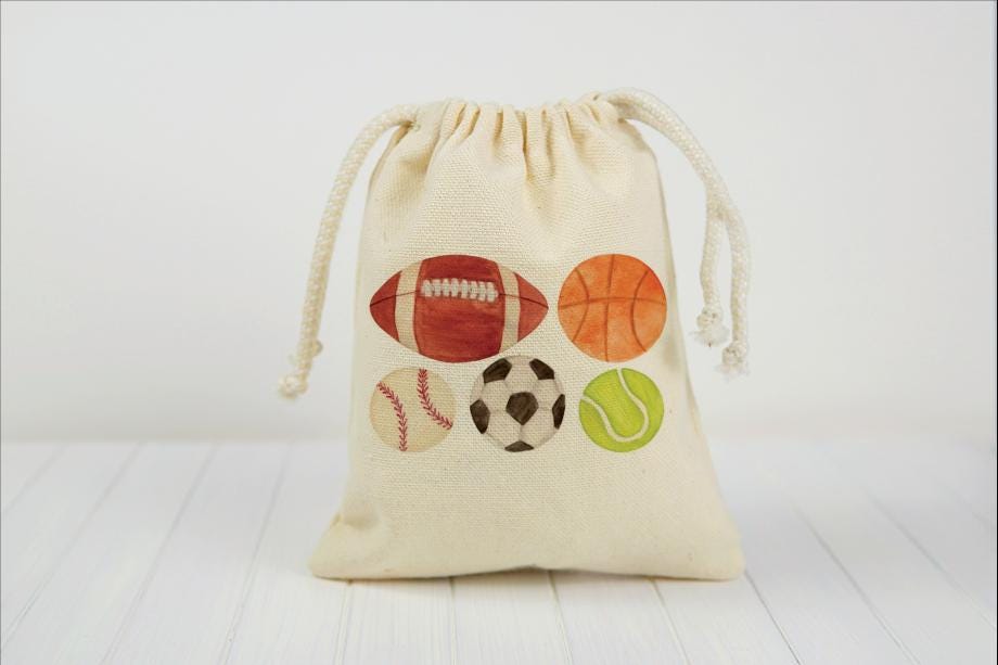 Sports Themed Birthday Party Favor Goodie Treat Bags