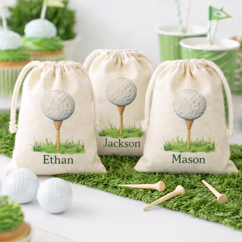 Personalized Golf Party Favor Bags