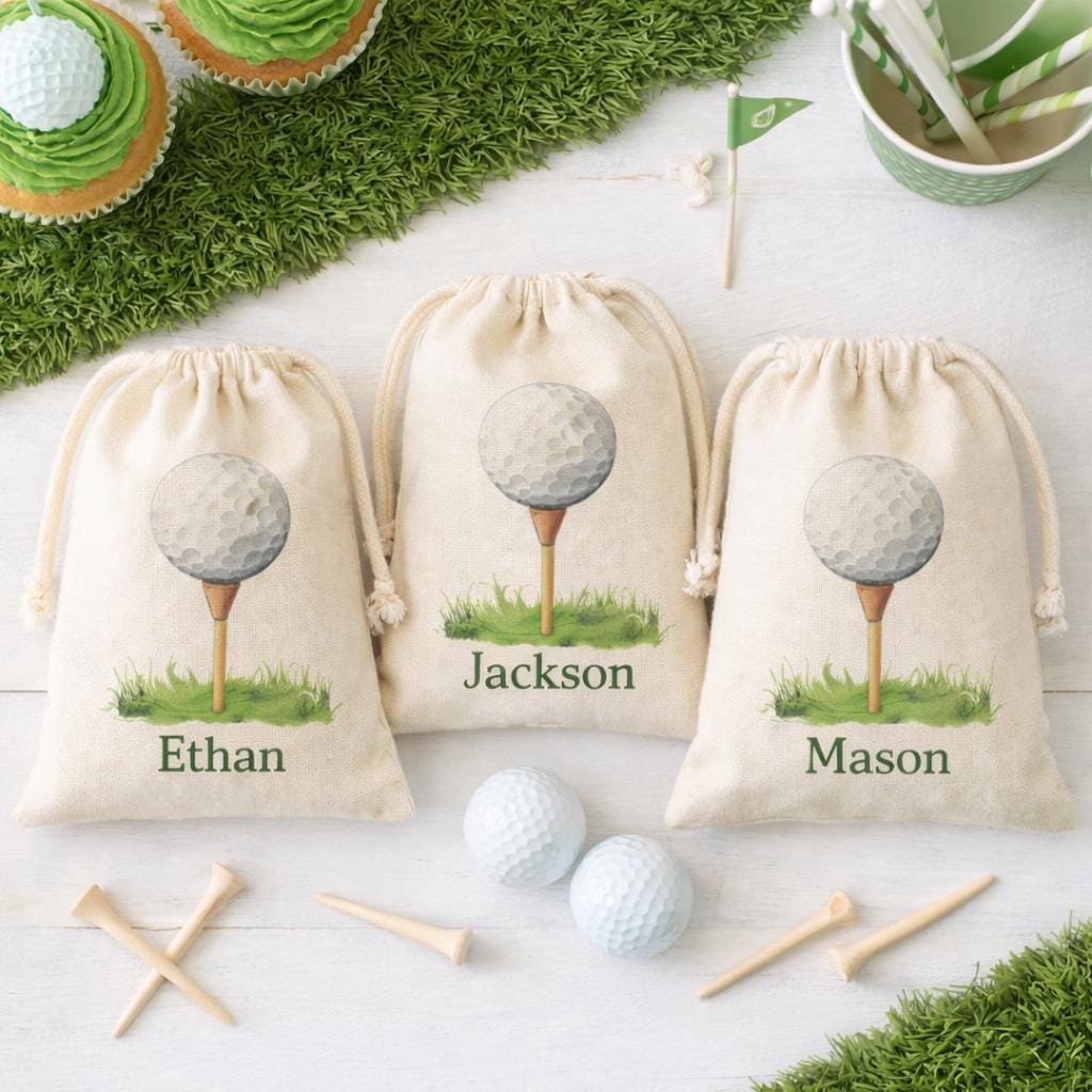 Personalized Golf Party Favor Bags