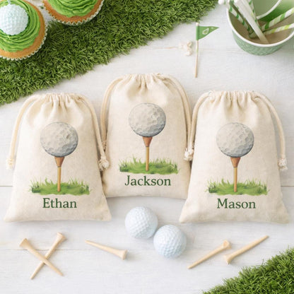 Personalized Golf Party Favor Bags