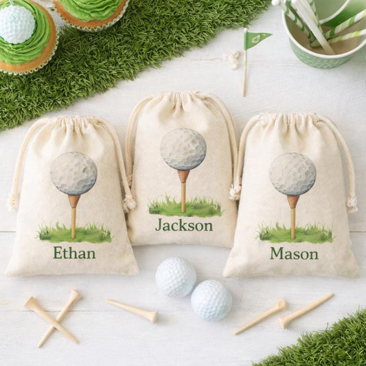 Personalized Golf Party Favor Bags