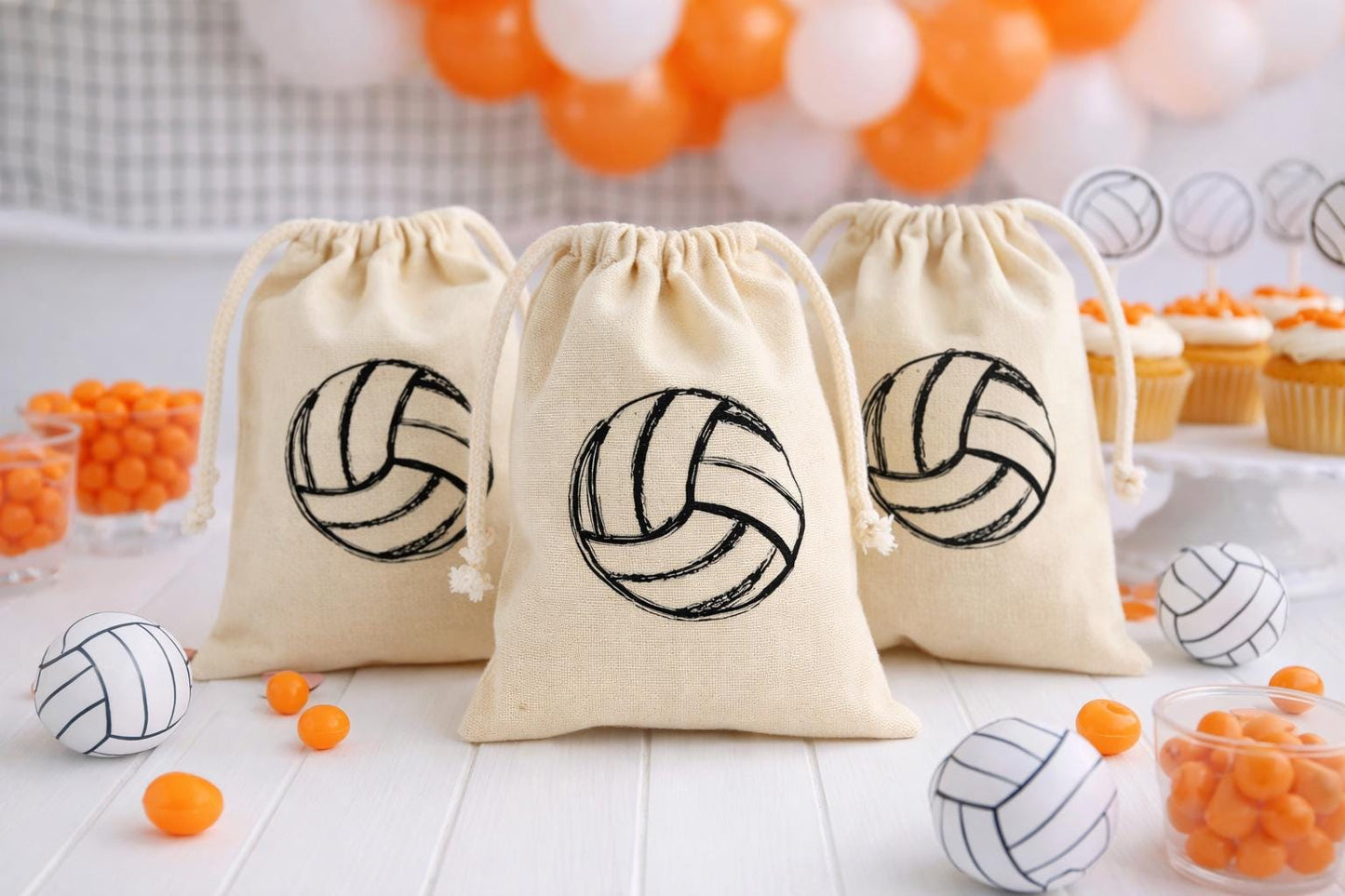 Volleyball Party Favor Bags
