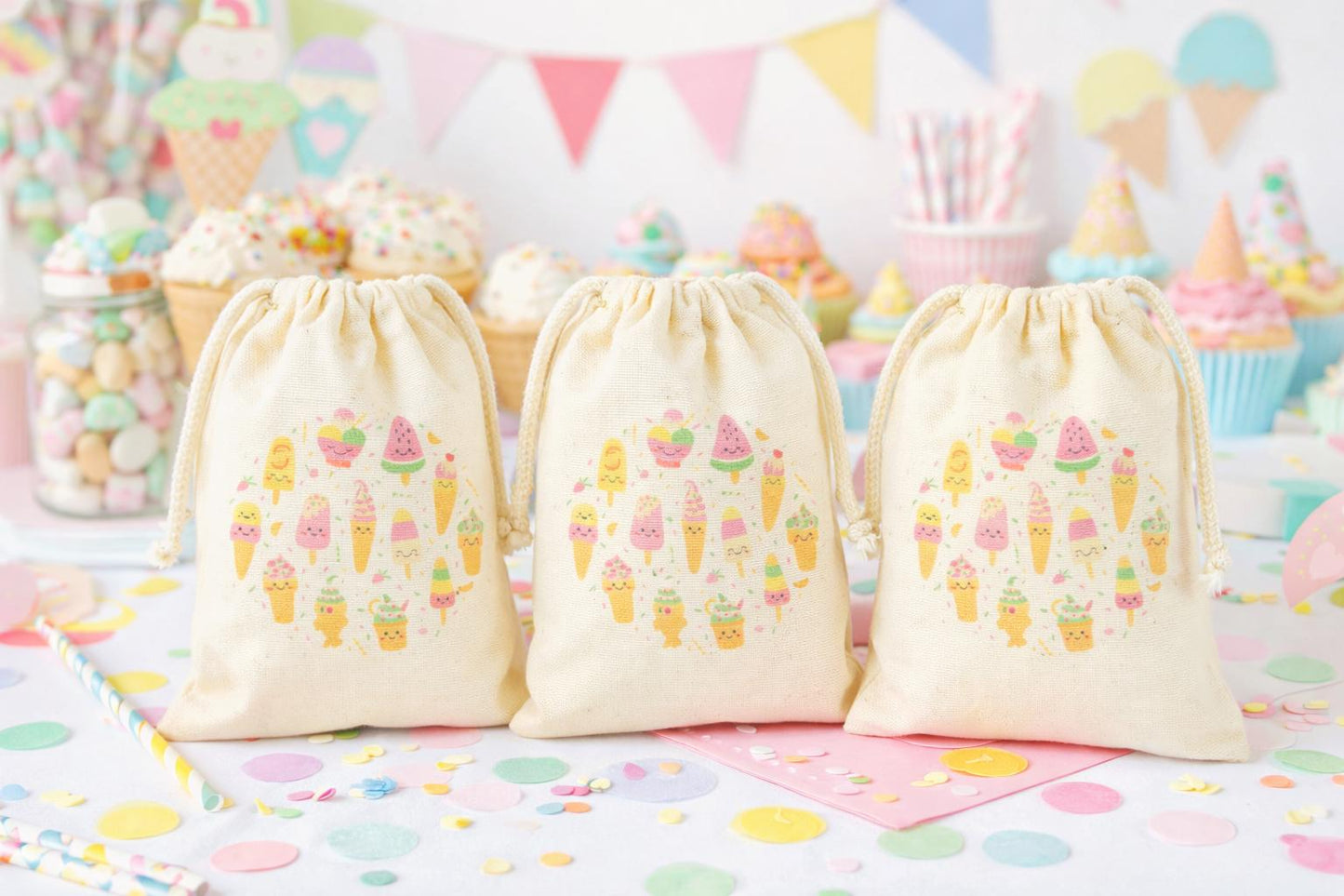 Ice Cream Party Favor Bags