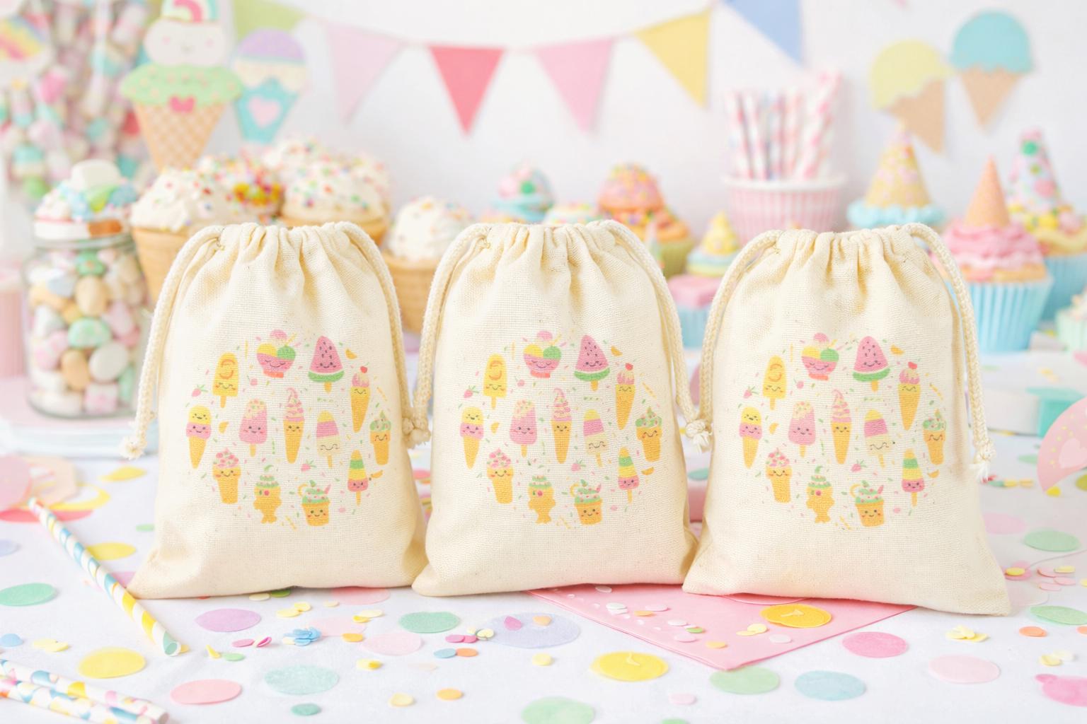 Ice Cream Party Favor Bags