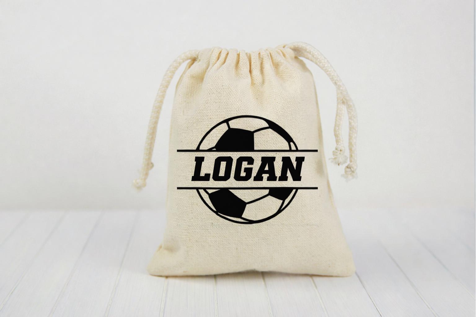 Personalized Soccer Party Favor Treat Goodie Bags