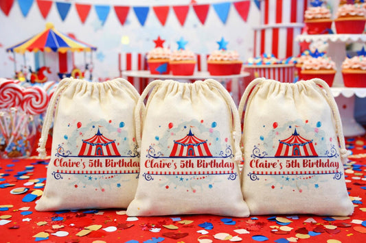 Custom Circus Party Favor Bags