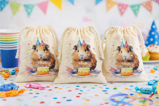 Guinea Pig Birthday Party Favor Treat Goodie Bags