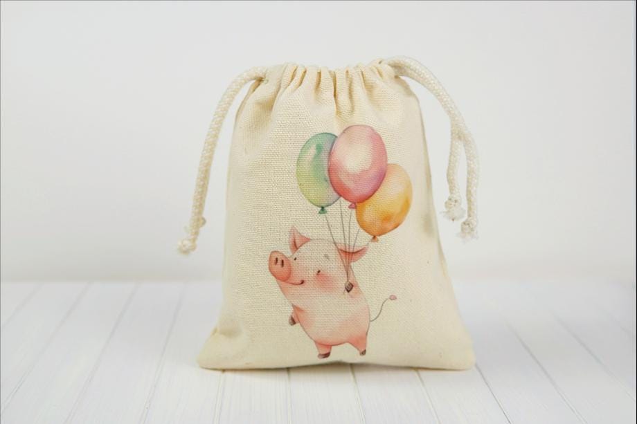 Pig Birthday Party Favor Treat Goodie Bags