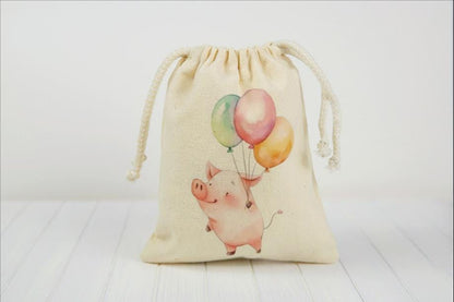 Pig Birthday Party Favor Treat Goodie Bags