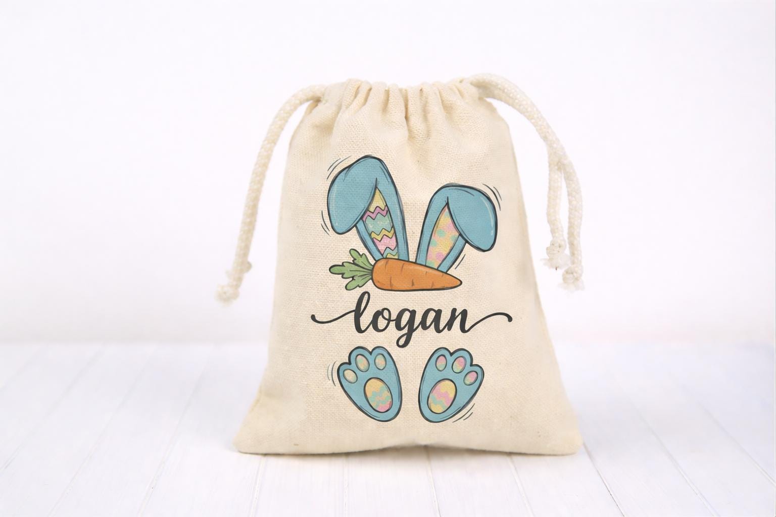 Personalized Easter Bunny Party Favor Treat Bags