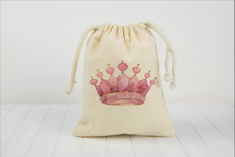 Princess Crown Birthday Party Favor Treat Bags