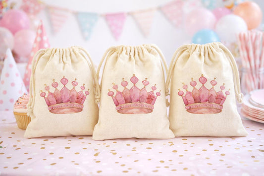 Princess Crown Birthday Party Favor Treat Bags