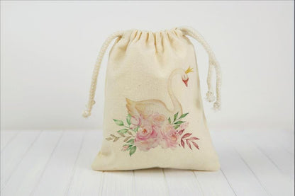 Swan Birthday Party Favor Treat Bags