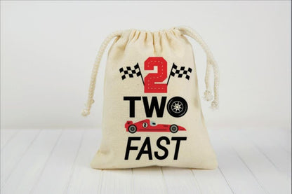 Two Fast Race Car Party Favor Bags