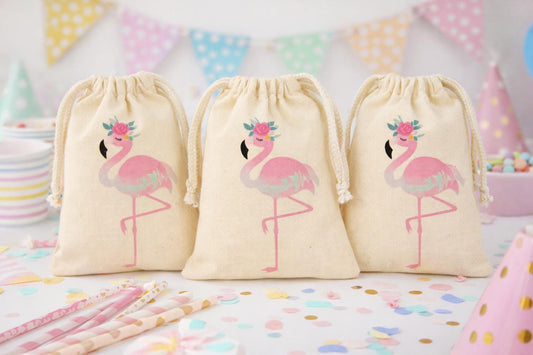 Flamingo Party Favor Treat Goodie Bags