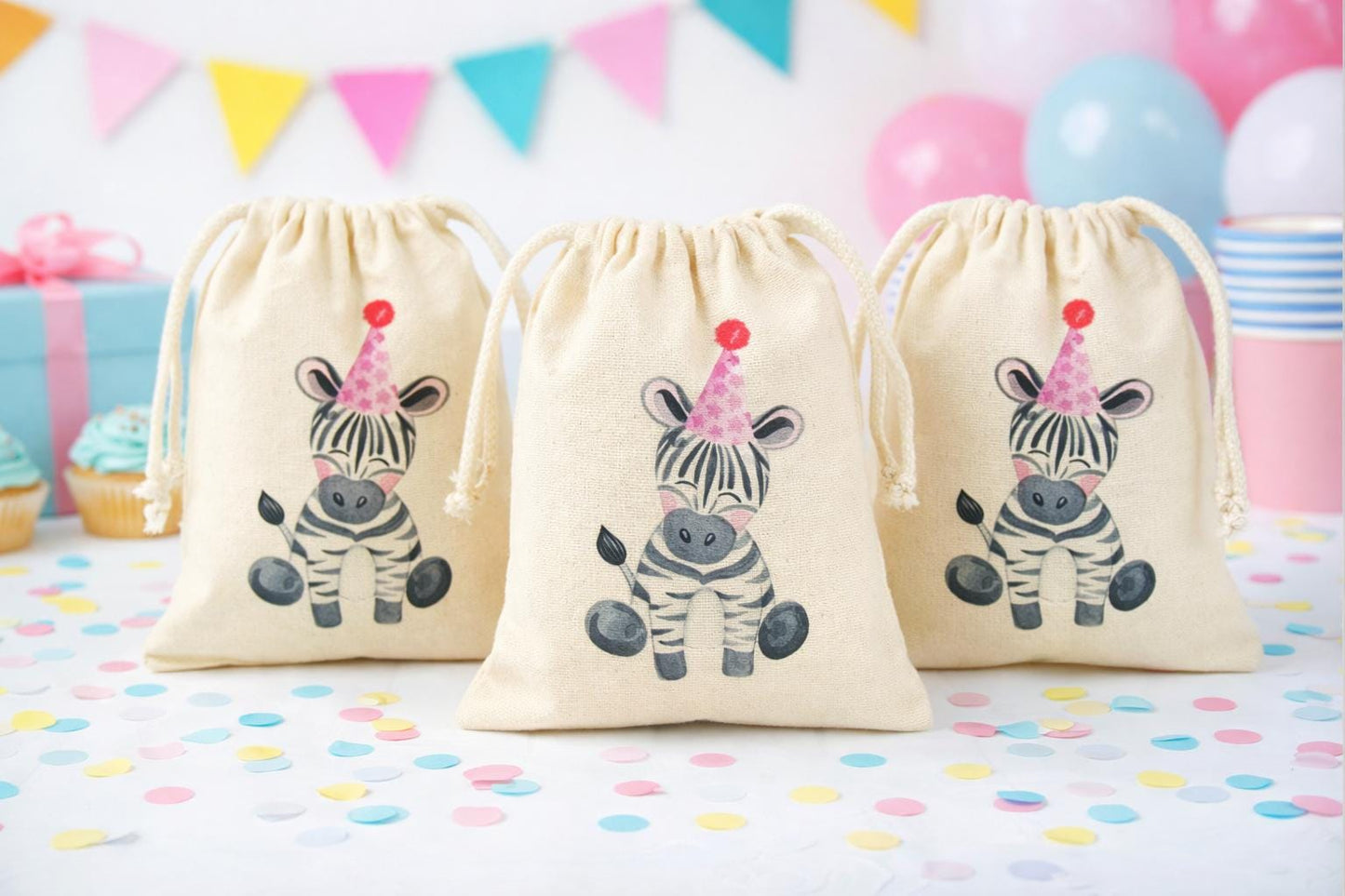 Zebra Party Favor Treat Goodie Bags