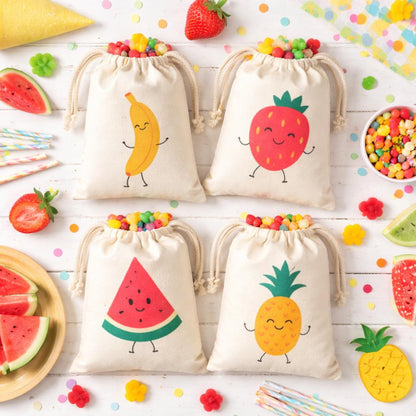 Fruit Party Favor Bags - Set of Four Bags