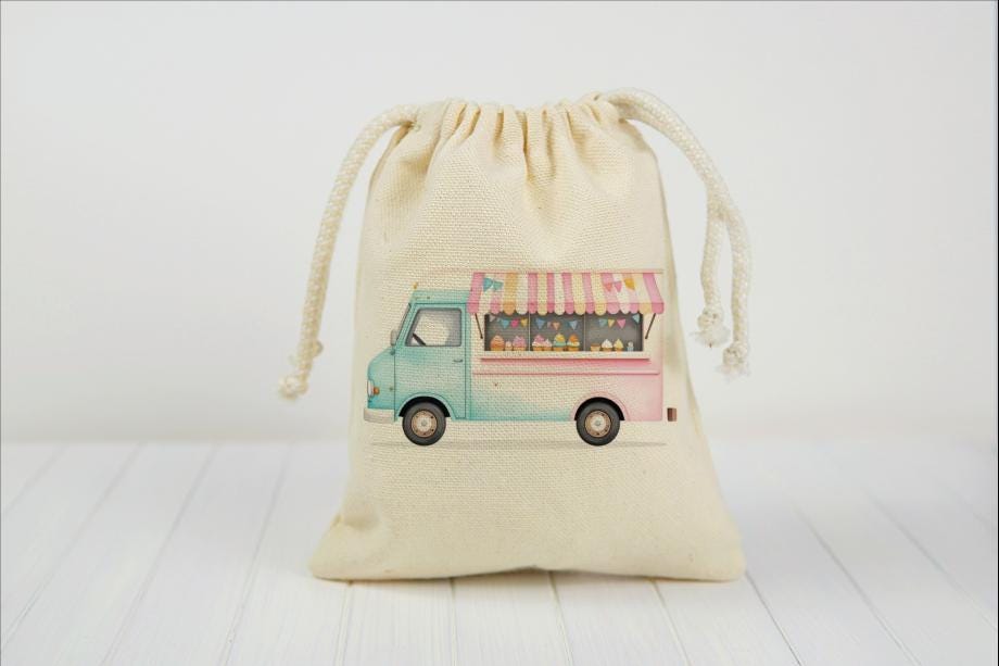Ice Cream Truck Party Favor Goodie Treat Bags