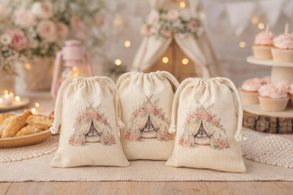 Glamping Birthday Party Favor Goodie Treat Bags