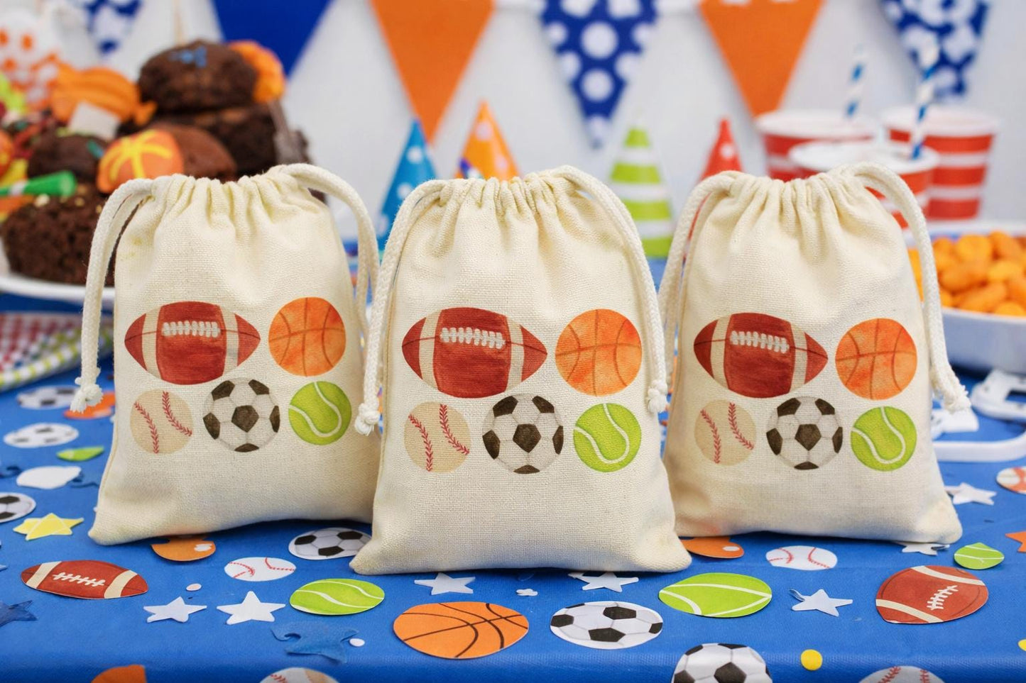Sports Themed Birthday Party Favor Goodie Treat Bags