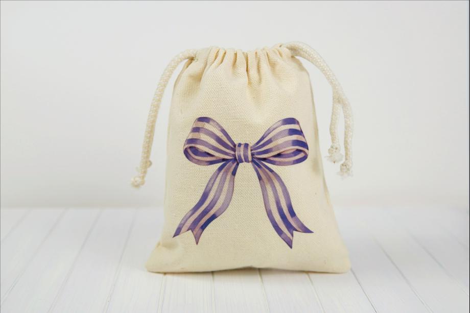Set of Three Tea Party Favor Bags