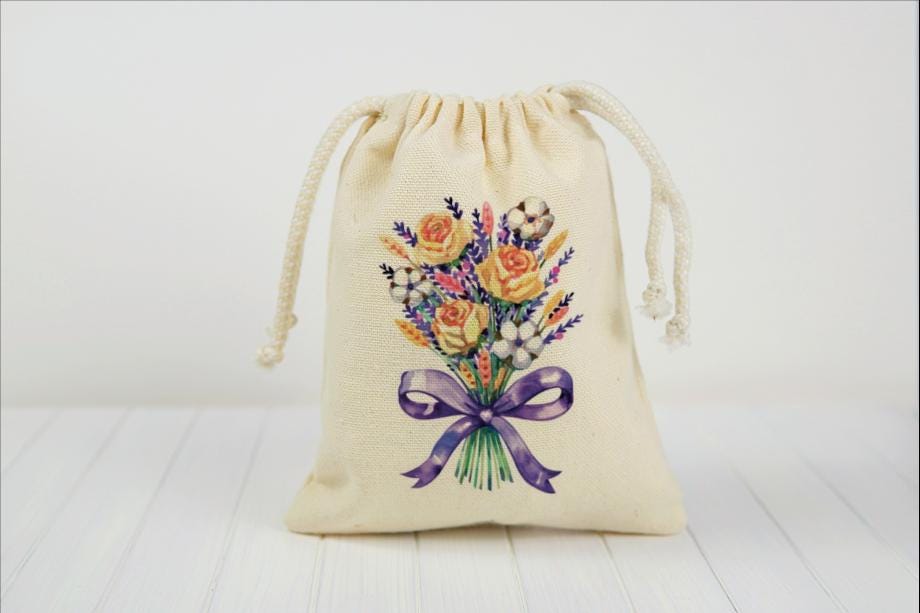 Set of Three Tea Party Favor Bags