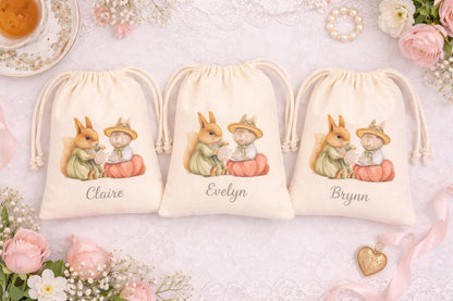 Personalized Woodland Tea Party Favor Bags