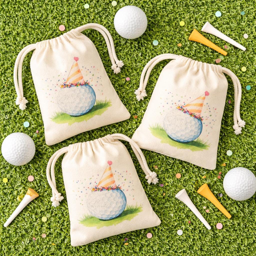 Golf Birthday Party Favor Goodie Treat Bags