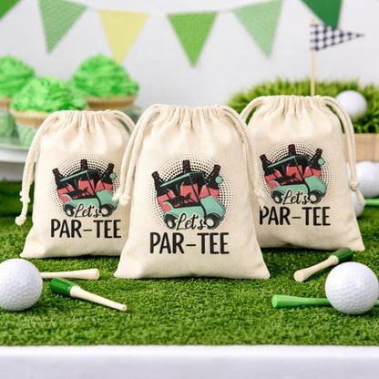 Golf Party Favor Goodie Treat Bags - LET'S PAR-TEE