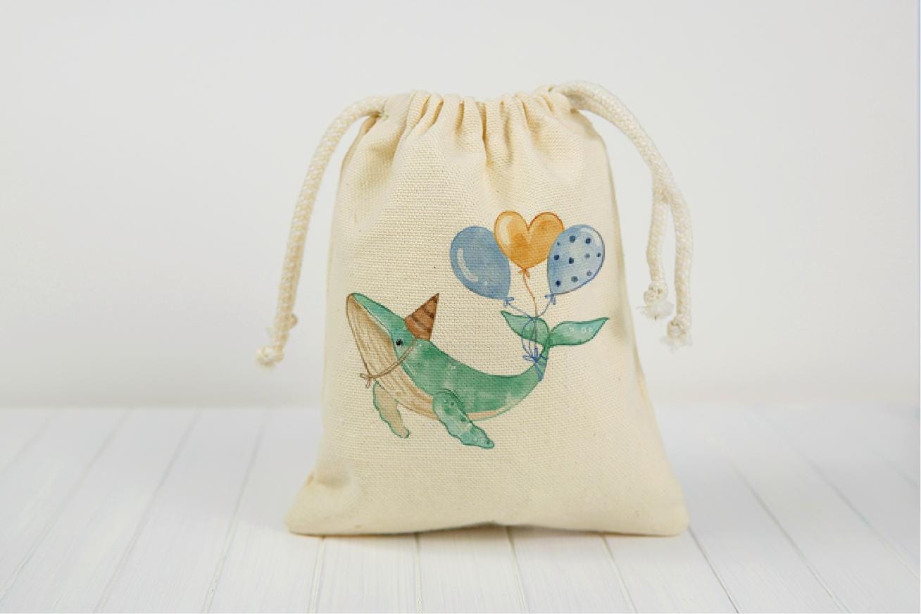 Whale Birthday Party Favor Goodie Treat Bags
