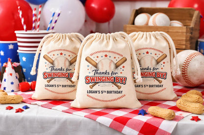 Personalized Baseball Party Favor Bags