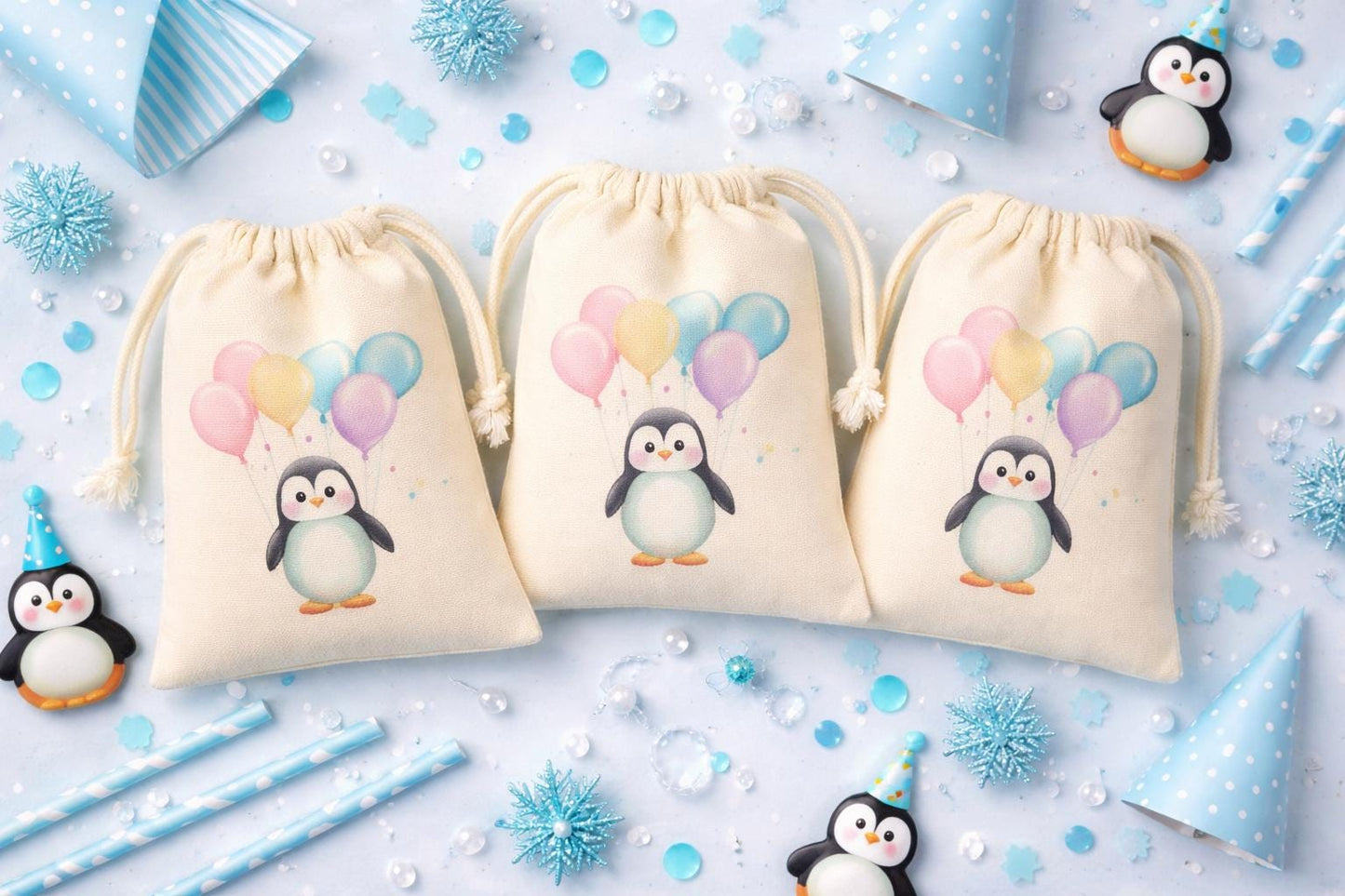 Penguin Party Favor Treat Goodie Bags