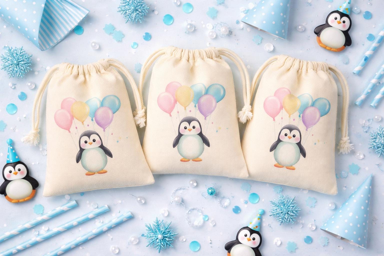 Penguin Party Favor Treat Goodie Bags
