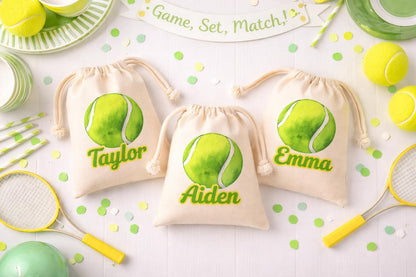 Personalized Tennis Party Favor Treat Goodie Bags