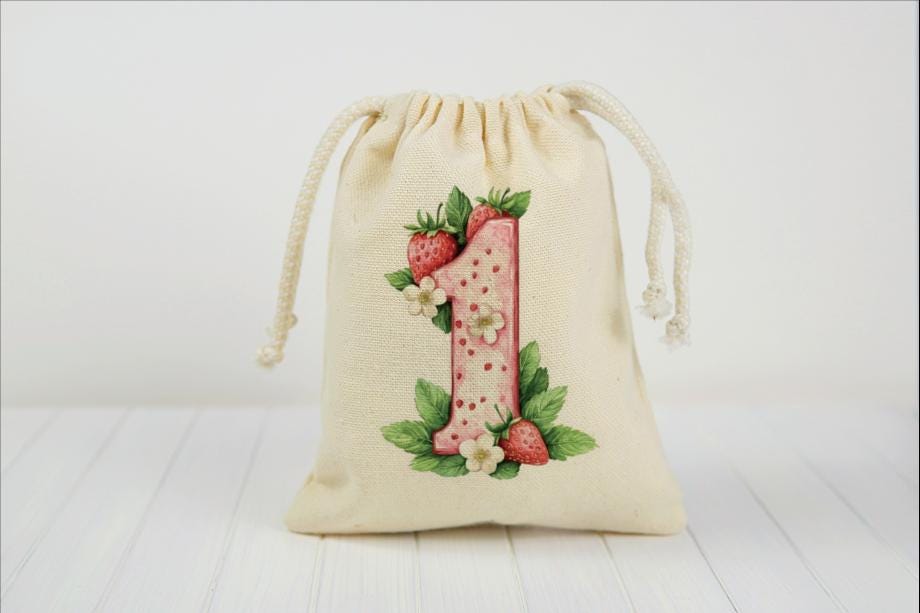 Custom Strawberry Party Favor Bags