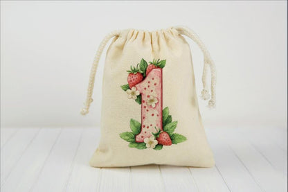 Custom Strawberry Party Favor Bags