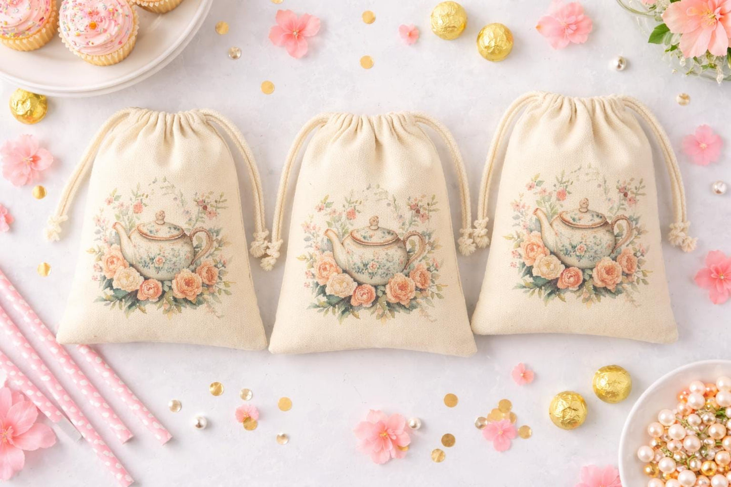 Tea Garden Party Favor Bags