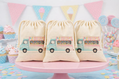 Ice Cream Truck Party Favor Goodie Treat Bags