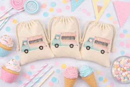 Ice Cream Truck Party Favor Goodie Treat Bags