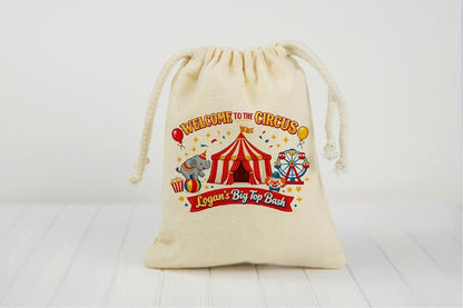 Personalized Circus Party Favor Treat Goodie Bags
