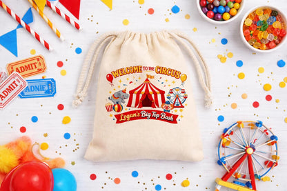 Personalized Circus Party Favor Treat Goodie Bags