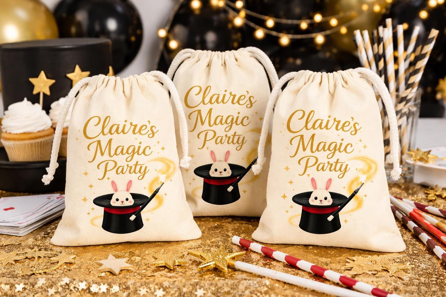 Personalized Magic Party Favor Bags
