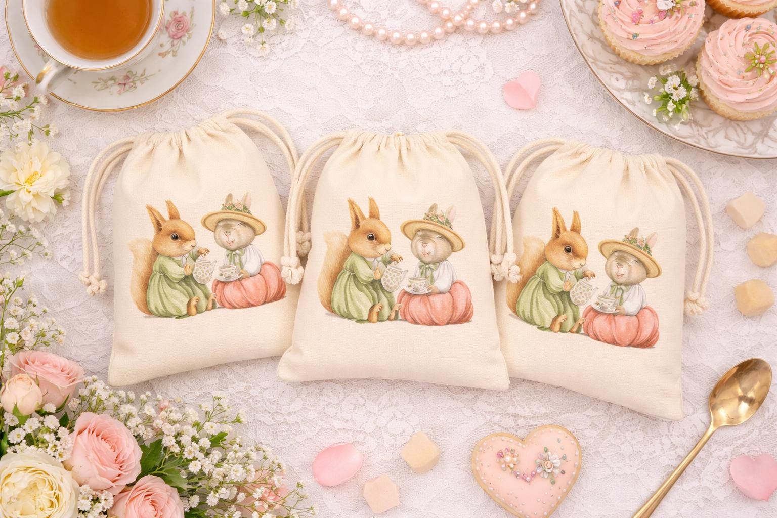 Woodland Tea Party Favor Bags