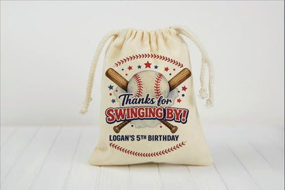 Personalized Baseball Party Favor Bags