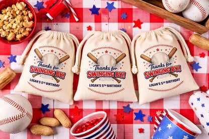 Personalized Baseball Party Favor Bags