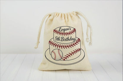 Custom Baseball Party Favor Bags
