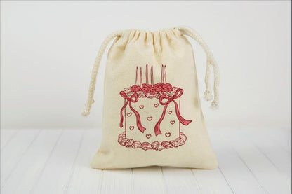 Coquette Cherry Cake Party Favor Bags